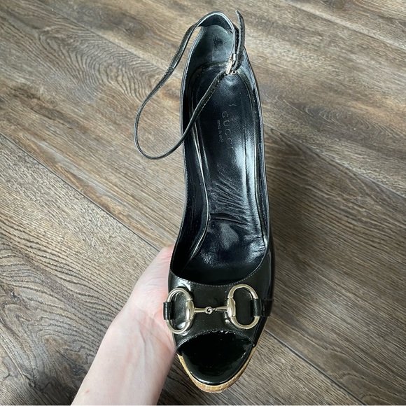 Gucci Shoes Gucci Horsebit Patent Leather Espadrille Wedges Poshmark
